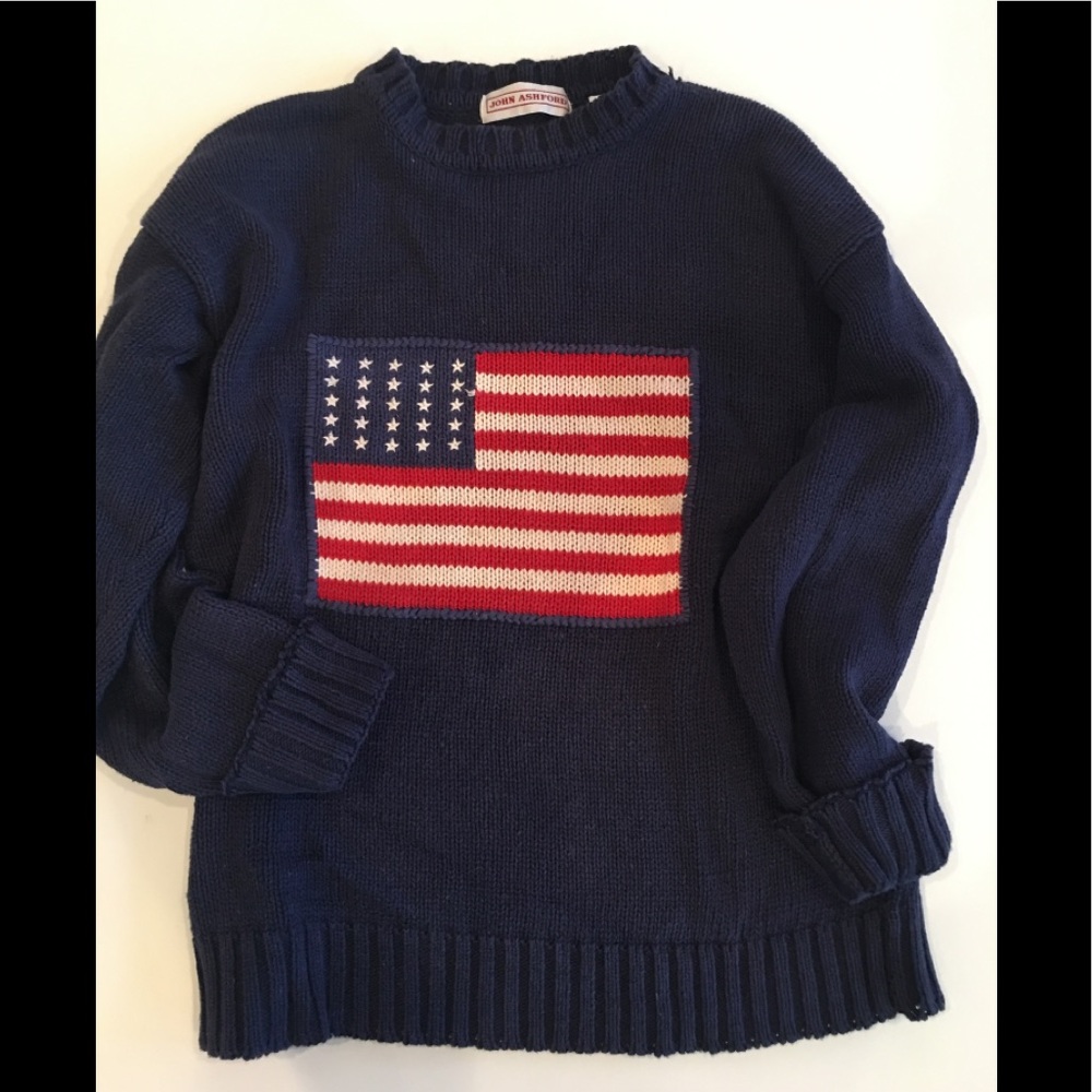 Vintage American Flag Sweater